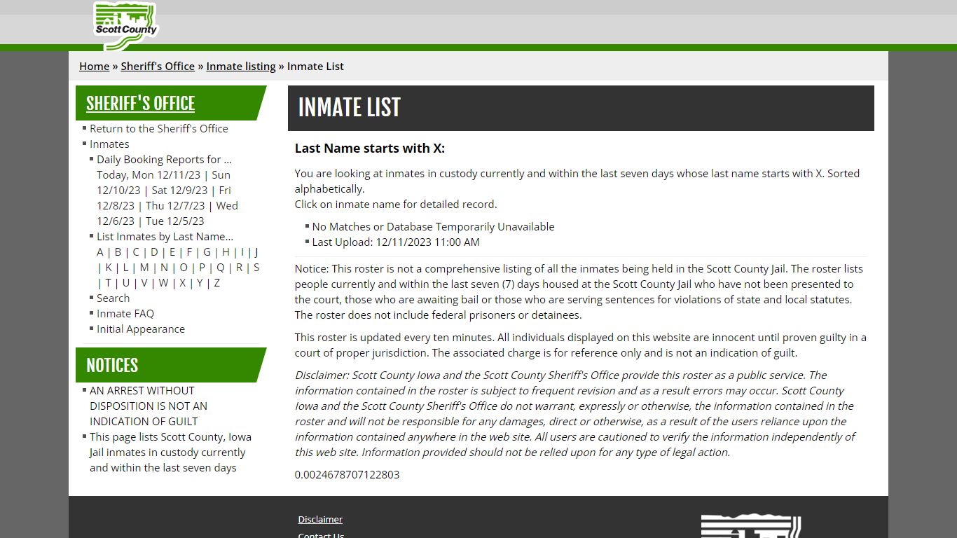 Inmate List - scottcountyiowa.org