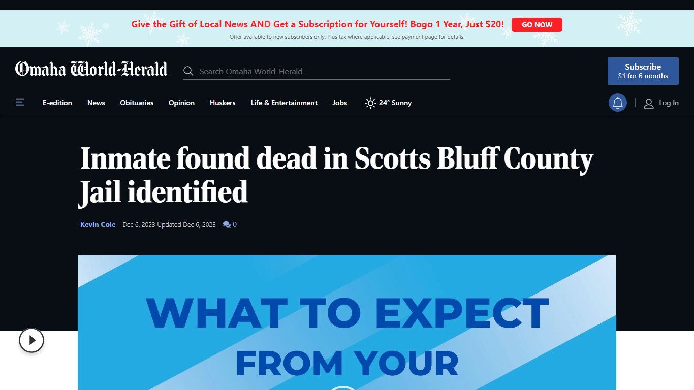 Inmate found dead in Scotts Bluff County Jail identified